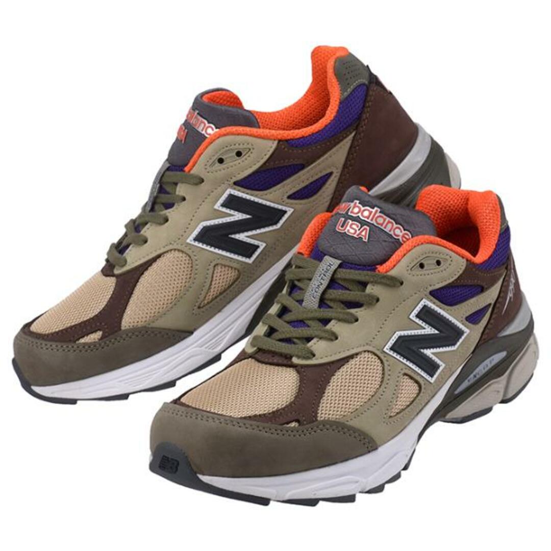 New Balance(ニューバランス)のNew Balance ニューバランス Made in USA 990 v3 BT3 M990BT3 メンズ スニーカー シューズ 靴  nb0643 カーキオレンジ メンズの靴/シューズ(スニーカー)の商品写真