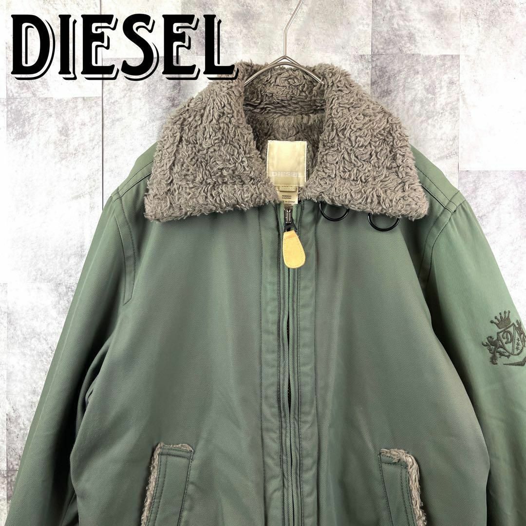 DIESEL(ディーゼル)の美品 ディーゼル 裏ボアボンバージャケット Y2K フェアリーグランジ グリーン メンズのジャケット/アウター(ミリタリージャケット)の商品写真