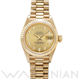 ロレックス(ROLEX)の中古 ロレックス ROLEX 69178G W番(1995年頃製造) シャンパン /ダイヤモンド レディース 腕時計(腕時計)