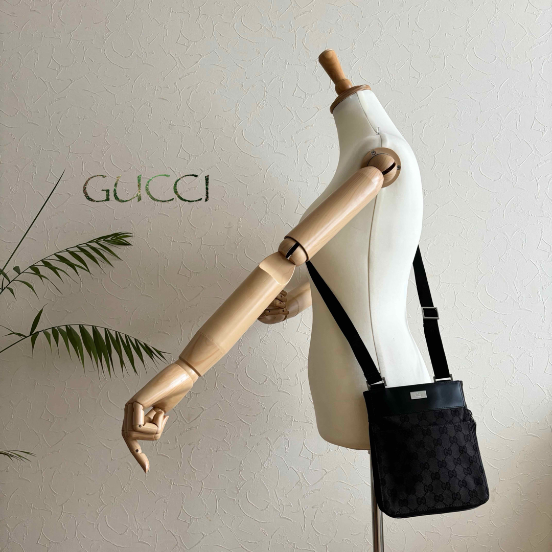 Gucci(グッチ)の極美品 GUCCI グッチ GG柄 レザーショルダーバッグ レディースのバッグ(ショルダーバッグ)の商品写真