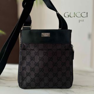 グッチ(Gucci)の極美品 GUCCI グッチ GG柄 レザーショルダーバッグ(ショルダーバッグ)