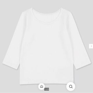 ユニクロ(UNIQLO)の☆ユニクロ　BABY　ウォームコットンストレッチT 子供長袖肌着　90白　3枚☆(下着)