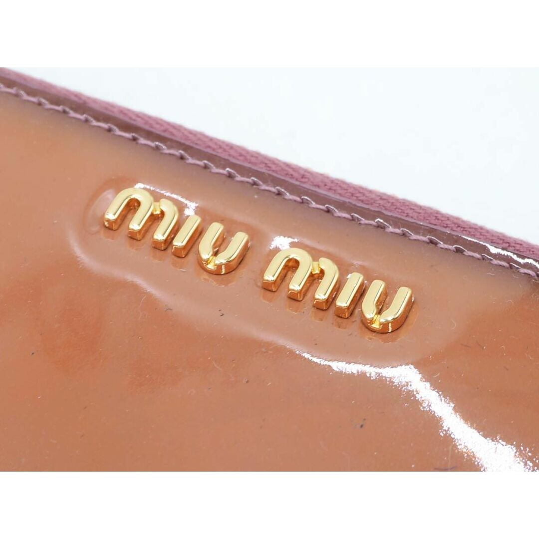 miumiu(ミュウミュウ)のmiu miu ミュウミュウ エナメル リボン 長 財布 ピンクベージュ ■■ レディース レディースのファッション小物(財布)の商品写真