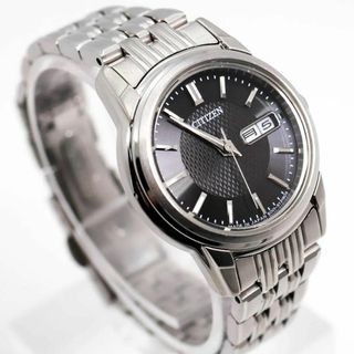 シチズン(CITIZEN)の《人気》CITIZEN Eco-Drive 腕時計 ブラック ソーラー メンズt(腕時計)