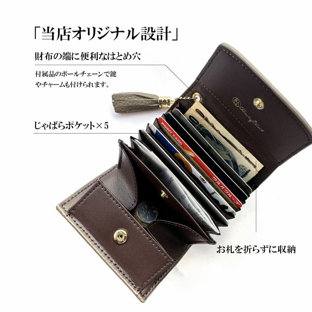 本革 ミニ財布 レディース 財布レディース カードケース 本革 三つ折り 二つ折 レディースのファッション小物(財布)の商品写真