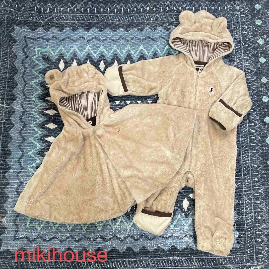 mikihouse(ミキハウス)のミキハウス60-80 マイクロファーカバーオール キッズ/ベビー/マタニティのベビー服(~85cm)(ジャケット/コート)の商品写真