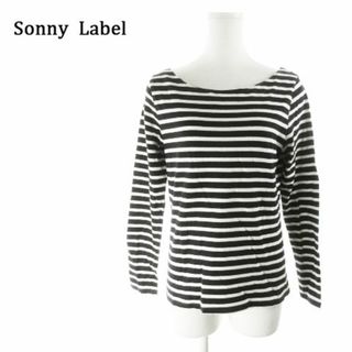 サニーレーベル(Sonny Label)のサニーレーベル 長袖カットソー ボーダー F 白 黒 210713MN2A(カットソー(長袖/七分))