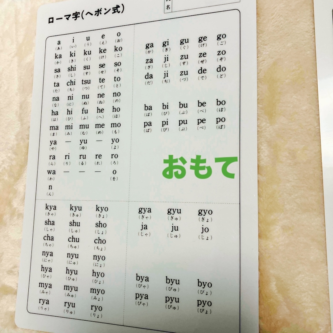 くもん　ローマ字下敷き　2枚セット インテリア/住まい/日用品の文房具(その他)の商品写真