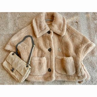 マックスマーラ(Max Mara)の正規品マックスマーラ MAX MARAケープTEBEテディベアTEDDYポンチョ(毛皮/ファーコート)