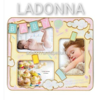 LADONNA - 【新品未開封】LADONNAフォトフレームL判3枚写真立てベビー出産祝い誕生記念