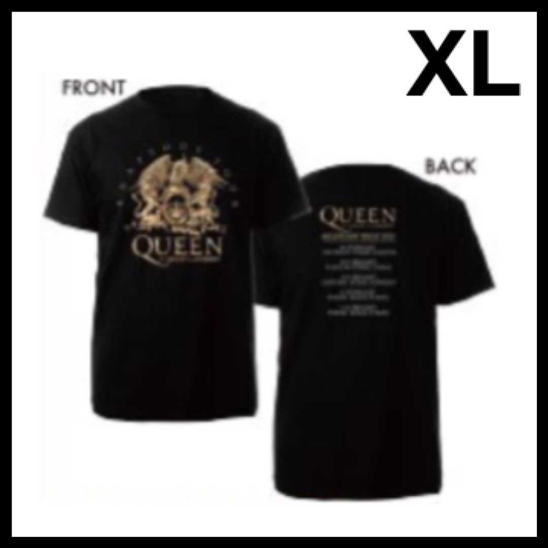 Queen(クイーン)の新品 【XL】クイーン 2024 ツアー Tシャツ 黒 QUEEN エンタメ/ホビーのタレントグッズ(ミュージシャン)の商品写真