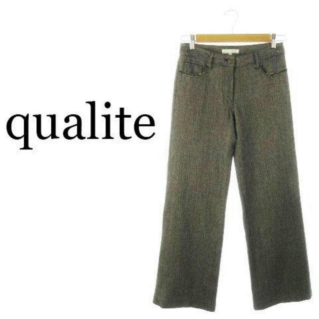 qualite(カリテ)のカリテ ストレートパンツ ウール ラメ 36 茶 220630AH1A レディースのパンツ(その他)の商品写真