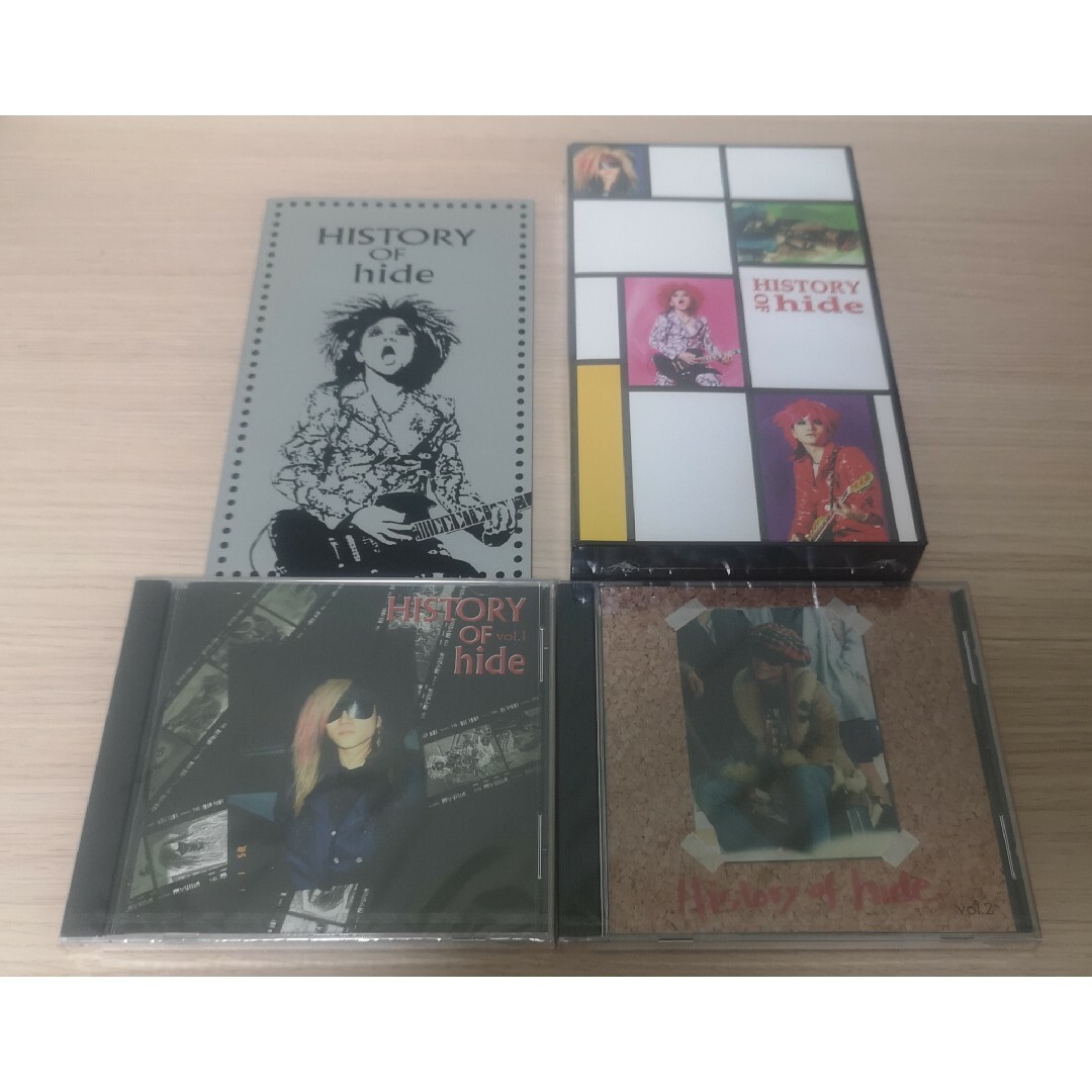 新品◆HISTORY OF hide CD vol.1&2＋VHSセット エンタメ/ホビーのCD(ポップス/ロック(邦楽))の商品写真