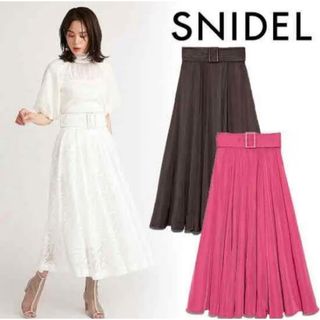 スナイデル(SNIDEL)のsnidel サーキュラースカート ブラウン(ロングスカート)