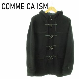 コムサイズム(COMME CA ISM)のコムサイズム ダッフルコート ウール 裏チェック L 黒 231201AO1R(ダッフルコート)