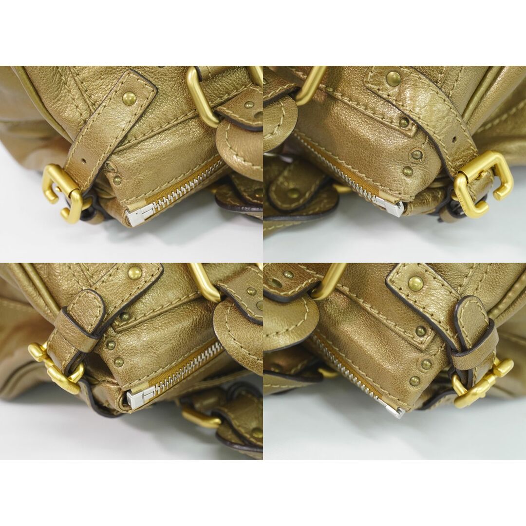本物 クロエ Chloe パディントン ハンドバッグ レザー ゴールド 本物 クロエ Chloe パディントン ハンドバッグ レザー ゴールド