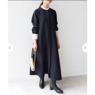 シップスフォーウィメン(SHIPS for women)のSHIPS any  《新品、タグ付き》ダブルクロス　Aライン　シャツワンピース(ロングワンピース/マキシワンピース)