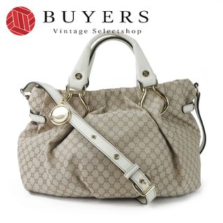 セリーヌ(celine)の【中古】 セリーヌ ハンドバッグ ピロースモール 162712BLN.02BE キャンバス レザー ベージュ オフホワイト ゴールド金具 2WAY カジュアル レディース 女性 CELINE(ハンドバッグ)