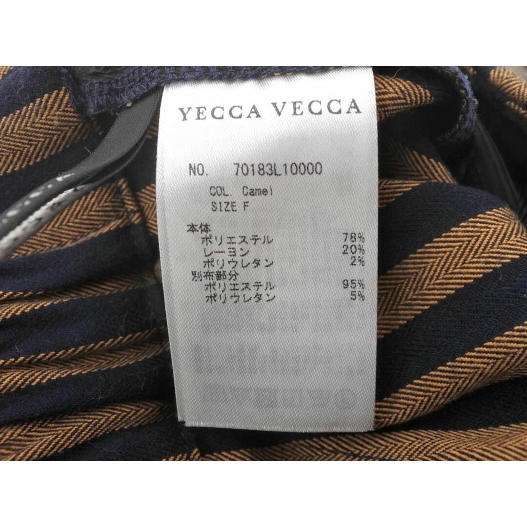 YECCA VECCA(イェッカヴェッカ)のYECCA VECCA イェッカヴェッカ ストライプ ジップ タイト スカート sizeF/茶ｘ紺 ◇■ レディース レディースのスカート(ロングスカート)の商品写真