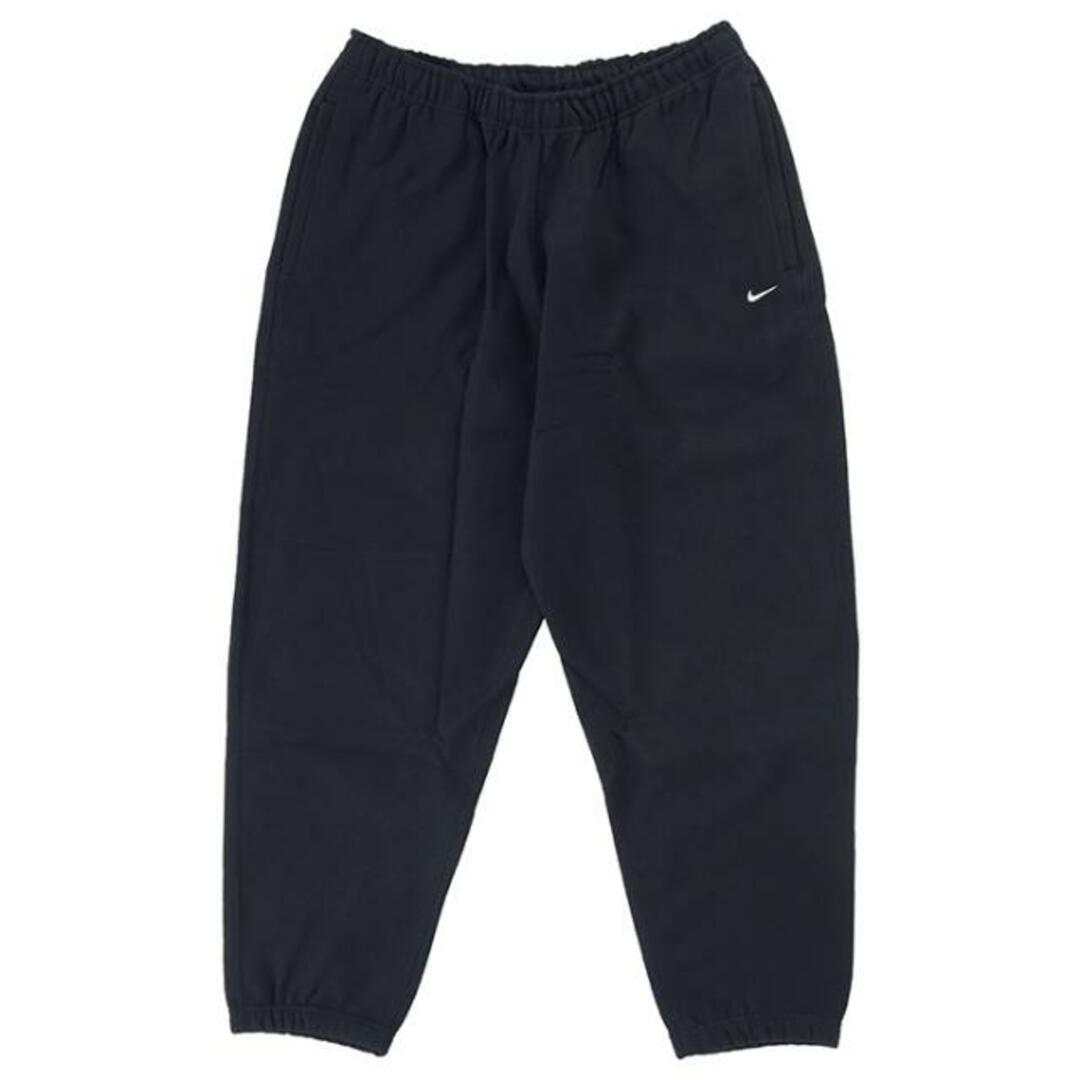 NIKE(ナイキ)のNIKE LAB ナイキ ラボ Solo Swoosh Fleece Pants ソロ スウッシュ フリース パンツ CW5460 メンズボトムス ライトボーンホワイト ダークグレー ブラック グリーン レッド モルト  3.ブラック メンズのパンツ(ワークパンツ/カーゴパンツ)の商品写真