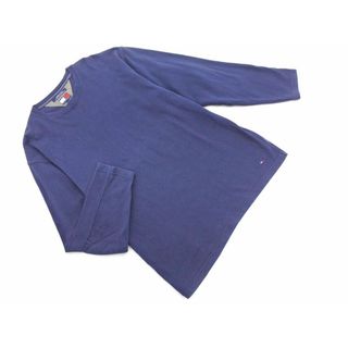 トミーヒルフィガー(TOMMY HILFIGER)のTOMMY HILFIGER トミーヒルフィガー 長袖 カットソー sizeM/濃紺 ◇■ メンズ(Tシャツ/カットソー(七分/長袖))