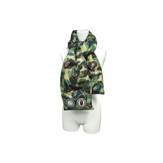 極美品 CANADA GOOSE カナダグース × A Bathing Ape アベイシングエイプ コラボ マフラー 7299MBC ナイロン グリーン 中古 60231