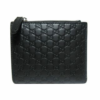 グッチ(Gucci)の【新品】グッチ 財布 二つ折り財布(小銭入れあり) 544475 1000 (ブラック) GUCCI マイクログッチシマ レザー アウトレット メンズ(折り財布)