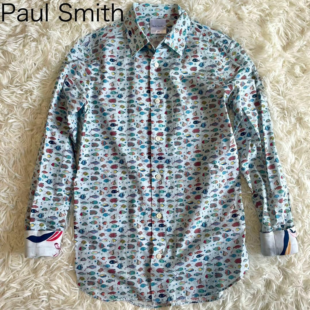 【極美品】Paul Smith 総柄 魚柄 長袖シャツ マルチカラー S | フリマアプリ ラクマ