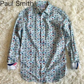 ポールスミス(Paul Smith)の【極美品】Paul Smith 総柄 魚柄 長袖シャツ マルチカラー S(シャツ)