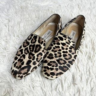 ジミーチュウ(JIMMY CHOO)のジミーチュウ フラットシューズ ハラコ レオパード(バレエシューズ)