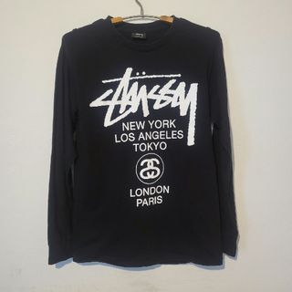 STUSSY - ステューシー BASIC STUSSY L/S TEE ロングスリーブ 白 Lの