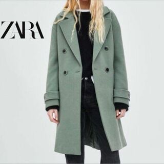 ZARA - 新品/タグ付き●ZARA trfチェスターダブルロングコート