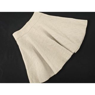 ユナイテッドアローズ(UNITED ARROWS)のJewel Changes ジュエルチェンジズ ユナイテッドアローズ ウール混 ストライプ フレア スカート size34/オフホワイト ◇■ レディース(ミニスカート)