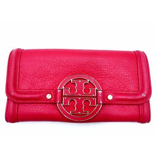 トリーバーチ(Tory Burch)のTory Burch トリーバーチ 二つ折り ロゴプレート 長 財布 ピンク ■■ レディース(財布)