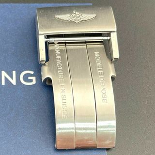 ブライトリング(BREITLING)のc183 【ブライトリング】20mm Dバックル ヘアラインサテン レザーベルト(レザーベルト)