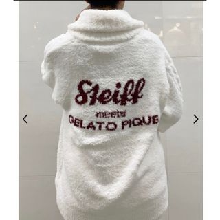 ジェラートピケ(gelato pique)の【Steiff】パウダージャガードショールカーディガン(ルームウェア)