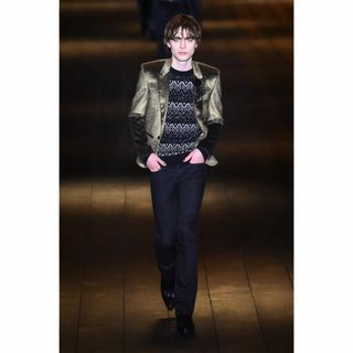 サンローラン(Saint Laurent)の【極美品】2018AW サンローラン パリ ロング スリーブ ニット セーター(ニット/セーター)