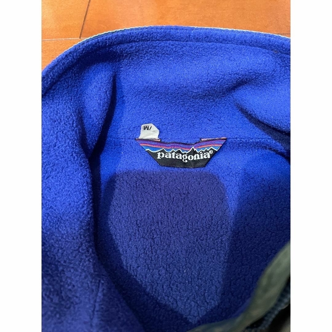 patagonia(パタゴニア)のビンテージ80s パタゴニア シェルドシンチラ カーキ×ブルー M カナダ製 メンズのジャケット/アウター(ナイロンジャケット)の商品写真