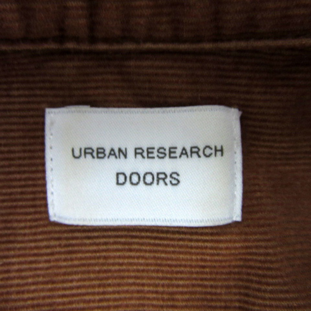 URBAN RESEARCH DOORS(アーバンリサーチドアーズ)のアーバンリサーチ ドアーズ コーデュロイシャツワンピース 長袖 無地 茶 レディースのワンピース(ロングワンピース/マキシワンピース)の商品写真