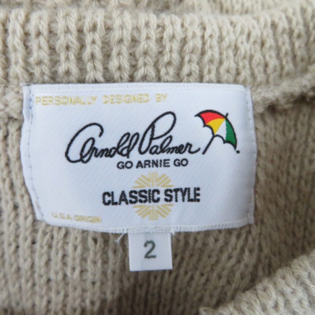 Arnold Palmer(アーノルドパーマー)のアーノルドパーマー ニット カットソー 長袖 ラウンドネック レイヤード風 レディースのトップス(ニット/セーター)の商品写真