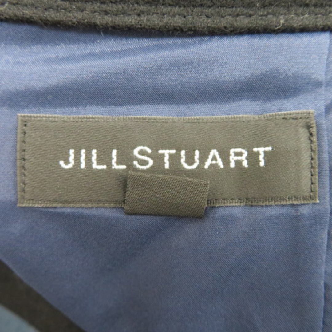 JILLSTUART(ジルスチュアート)のジルスチュアート フレアスカート プリーツスカート ひざ丈 無地 ウール 2 黒 レディースのスカート(ひざ丈スカート)の商品写真