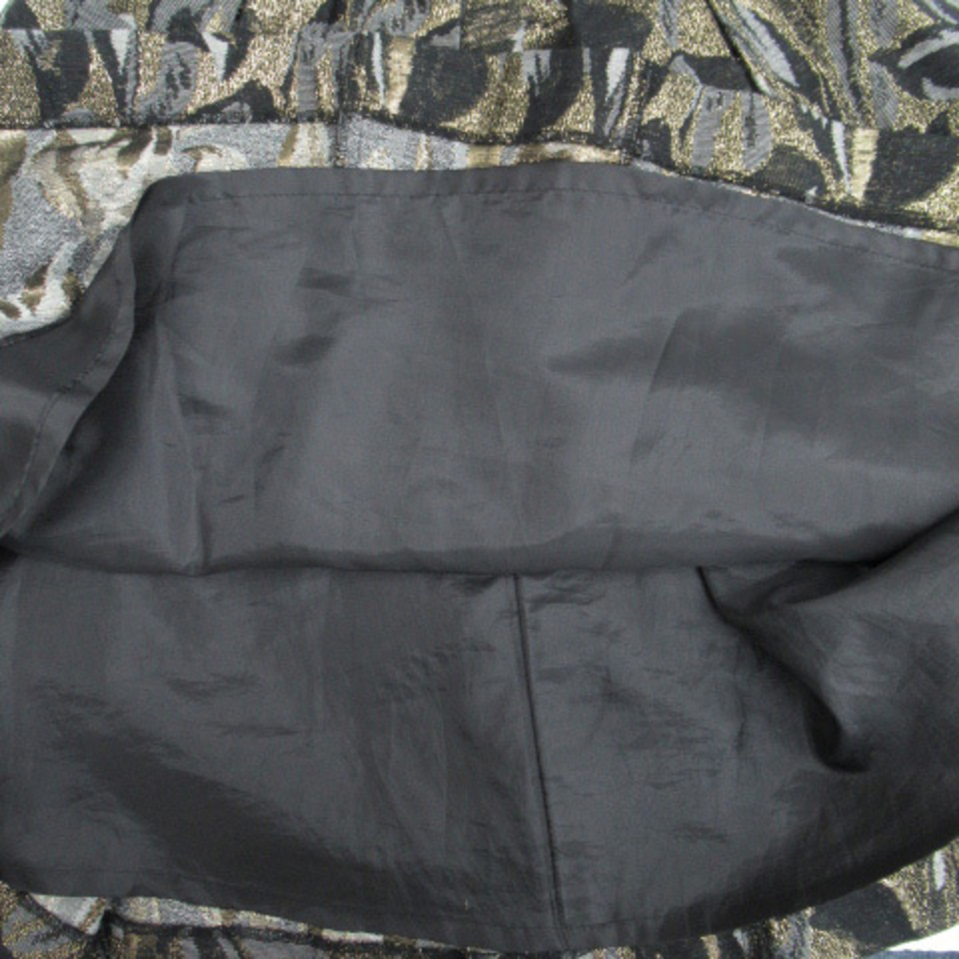 ダイアグラム グレースコンチネンタル フレアスカート 総柄 ラメ 34 黒 レディースのスカート(ひざ丈スカート)の商品写真