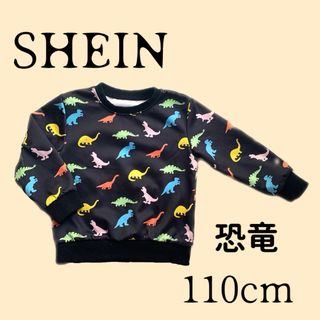 シーイン(SHEIN)のSHEIN）恐竜柄長袖トップス110cm(Tシャツ/カットソー)