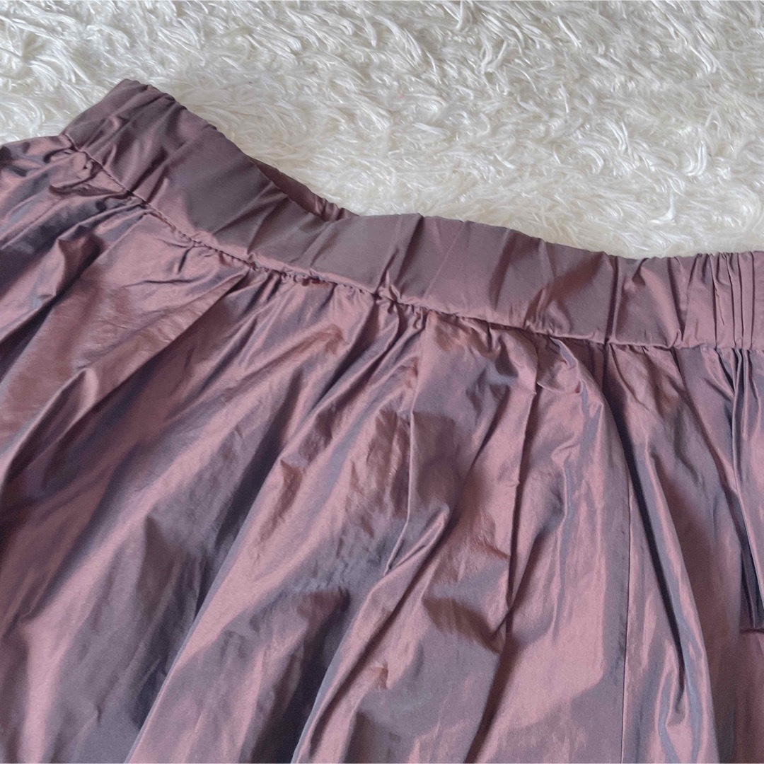 Spick & Span(スピックアンドスパン)のspick&span ♡ ライトタフタギャザースカート　ブラウン レディースのスカート(ロングスカート)の商品写真