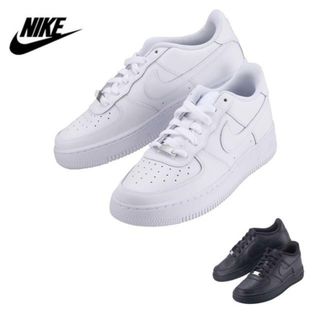 ナイキ(NIKE)のNIKE ナイキ AIR FORCE 1 LE GS エアフォース DH2920 111 / 001 ジュニア スニーカー ホワイト 白 ブラック 黒 2.ブラック(スニーカー)