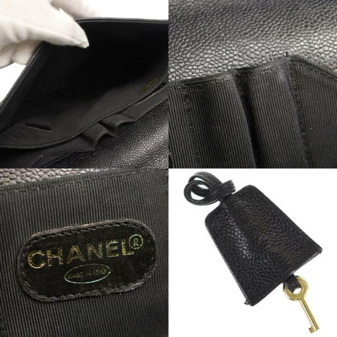 CHANEL(シャネル)のシャネル ビジネスバッグ 中古 ブラック ゴールド金具 レザー CHANEL 【中古】 | ハンドバッグ ドキュメントケース 黒 鞄 カバン メンズ ファッション ブリーフケース ビジネスシーン ブランド Bランク メンズのバッグ(ビジネスバッグ)の商品写真