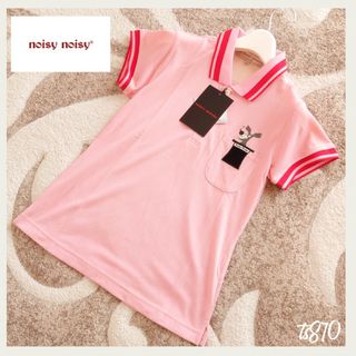 ノイジーノイジー(Noisy Noisy)の〚新品タグ付き〛ミエコウエサコ✿38✿ポロシャツ✿トップス✿ピンク✿新品タグ付き(ポロシャツ)