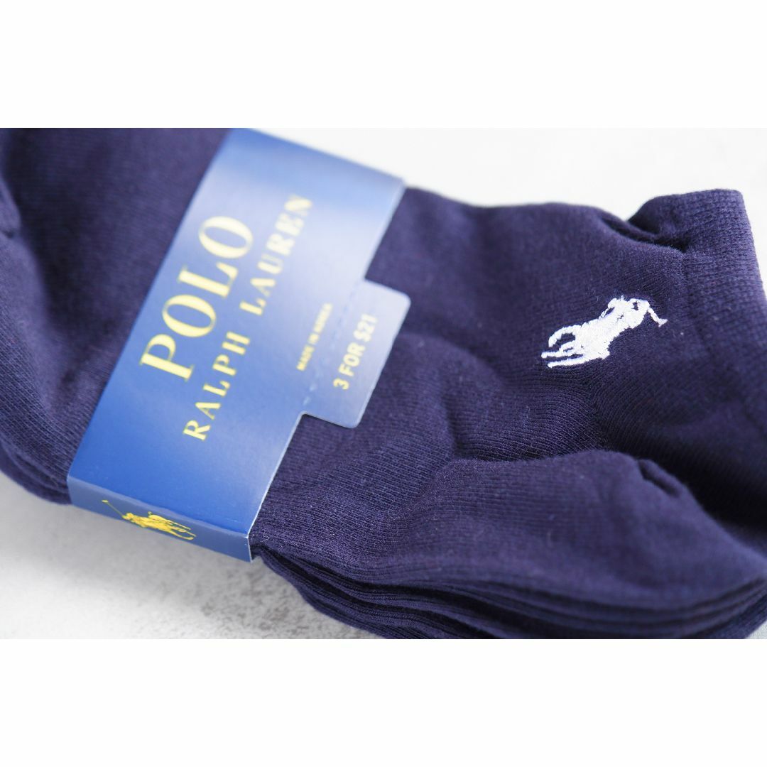 POLO RALPH LAUREN(ポロラルフローレン)のPOLOラルフローレン【3足セット／レディース】かわいいアンクルソックス【新品】 レディースのレッグウェア(ソックス)の商品写真