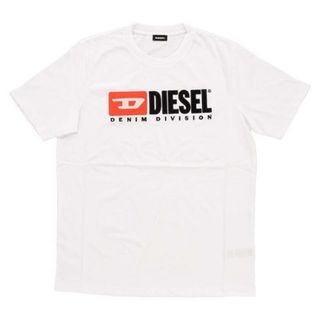 ディーゼル(DIESEL)の【アウトレット】DIESEL ディーゼル T-JUST-DIVISION 00SH0I 0CATJ 100 Tシャツ 半袖 メンズ ロゴ ホワイト 白 NKN(nn0570) XS(Tシャツ/カットソー(半袖/袖なし))