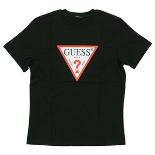 ゲス(GUESS)の【アウトレット】【タグ無し】GUESS ゲス Tシャツ MJ2K9405K BLK メンズ トップス 半袖 クルーネック ロゴ プリント トライアングル 三角 NKN(nn0690) M(Tシャツ/カットソー(半袖/袖なし))